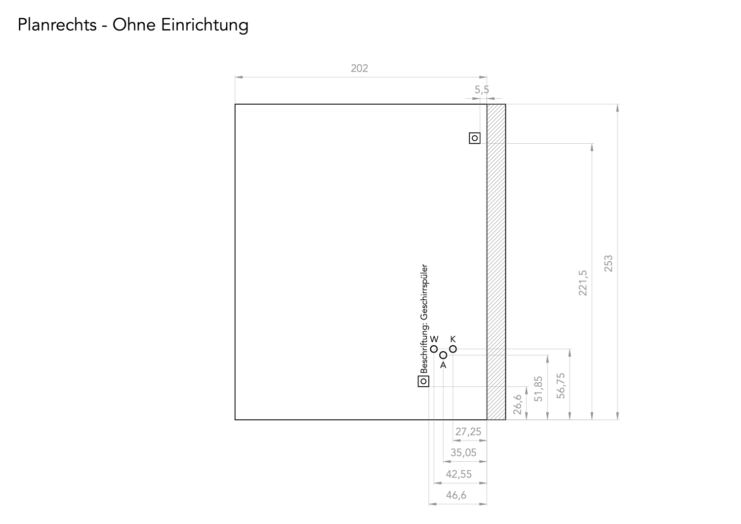 Planrechts - Ohne Einrichtung