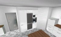 Küche mit Speisekammer ohne Theke mit Kühlschrank in der Mitte eingekoffert 3.JPG