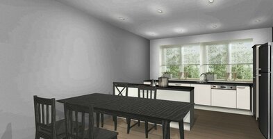 Küche L Form mit Halbinsel 3D.JPG