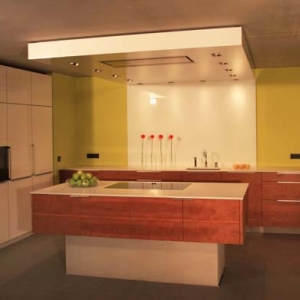 Küche in Speierling, Acryl und Kompositstein