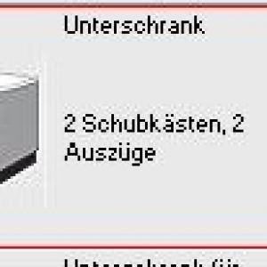 UnterschrankGetrennteSchubladen