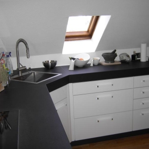 Kochen,Spüle, Müll, Arbeitsfläche, 2 Unterschränke