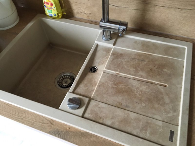 Silgranit Spüle dirty-brown-beige