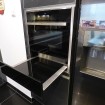 Unsere Küche Glasfront grifflos AlnoArt Pro &amp; Side by Side SBS, Hochschränke eingekoffert, sowie Falmec QUASAR