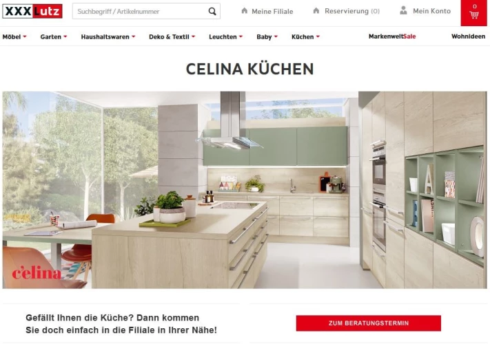 Celina Küchen sind eine Handelsmarke des Verbandes Giga International - XXXL Lutz