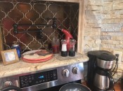 Amerikanische Küche in Azle/Texas - Wasserstelle am Kochfeld