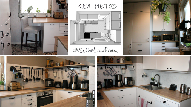 IKEA-Selbstaufbau in unpraktisch geschnittener Plattenbauküche